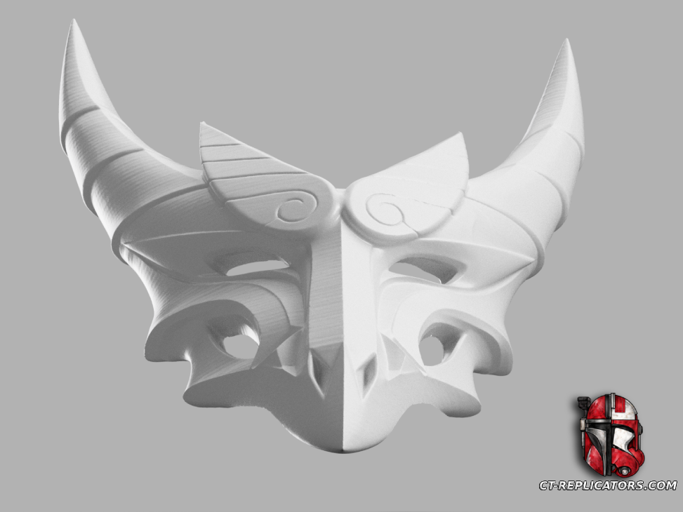 STL 3D Print Files Blood Moon Yasuo Mask - League Of Legends Cosplay 1:1 Replica