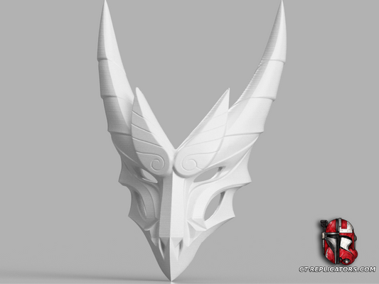 STL 3D Print Files Blood Moon Yasuo Mask - League Of Legends Cosplay 1:1 Replica