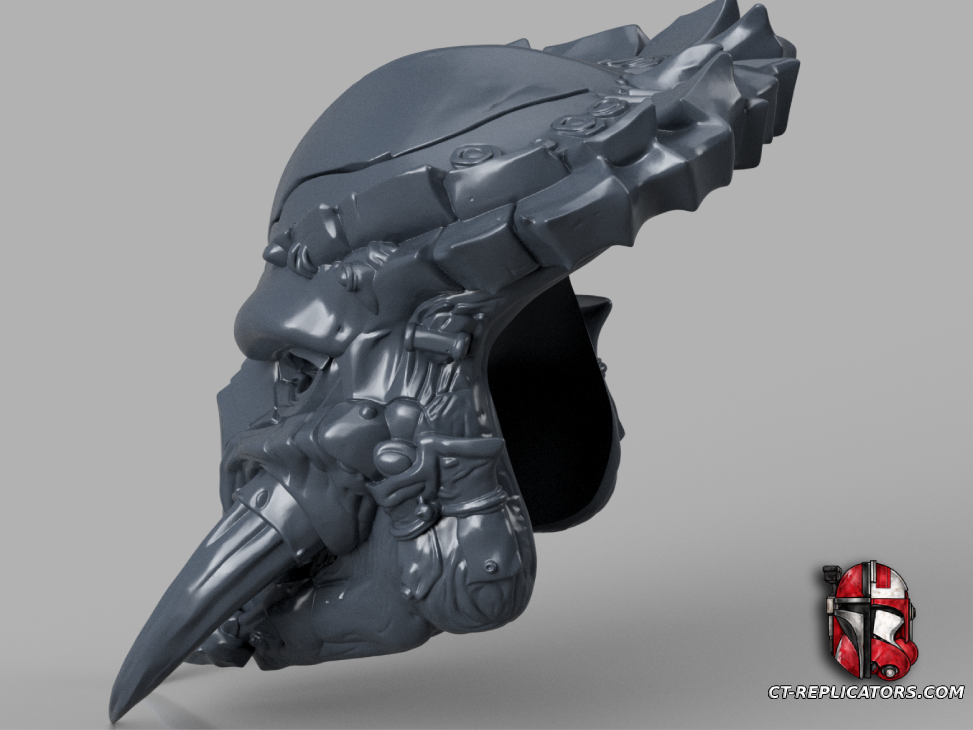 STL 3D Print Files Totem Warden Predator Bio Mask (Helmet) Cosplay 1:1 Replica