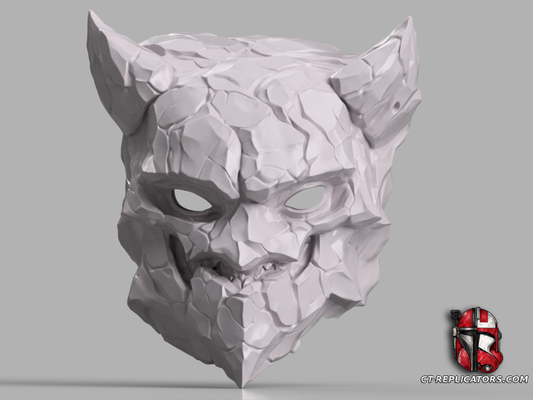 STL 3D Print Files Marble Malphite Head - League Of Legends Cosplay 1:1 Replica