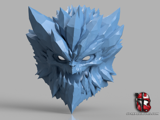 STL 3D Print Files Glacial Malphite Head - League Of Legends Cosplay 1:1 Replica