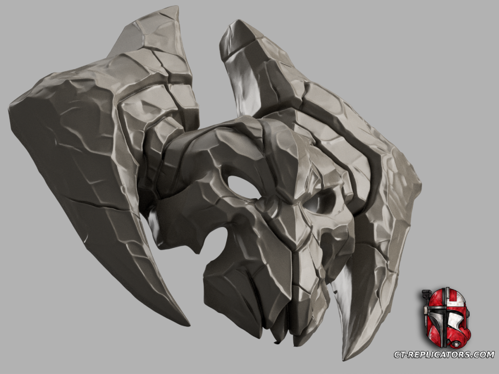 STL 3D Print FIles Enchanted Galio Mask (head) - League Of Legends Cosplay 1:1 Replica