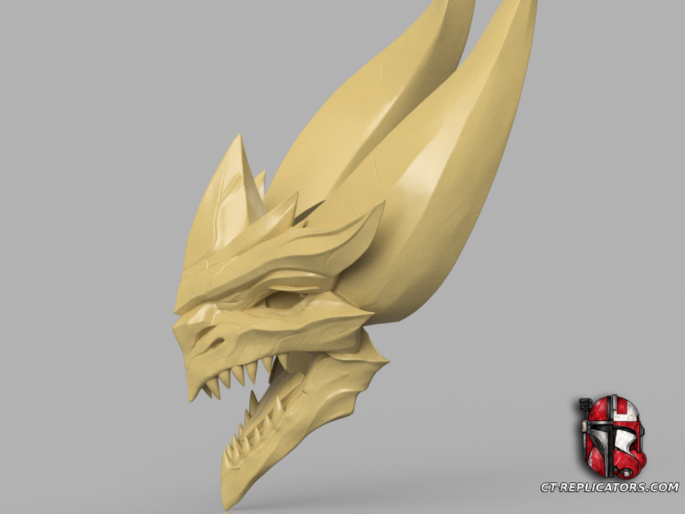 STL 3D Print Files Dragon Guardian Galio Mask (head) - League Of Legends Cosplay 1:1 Replica