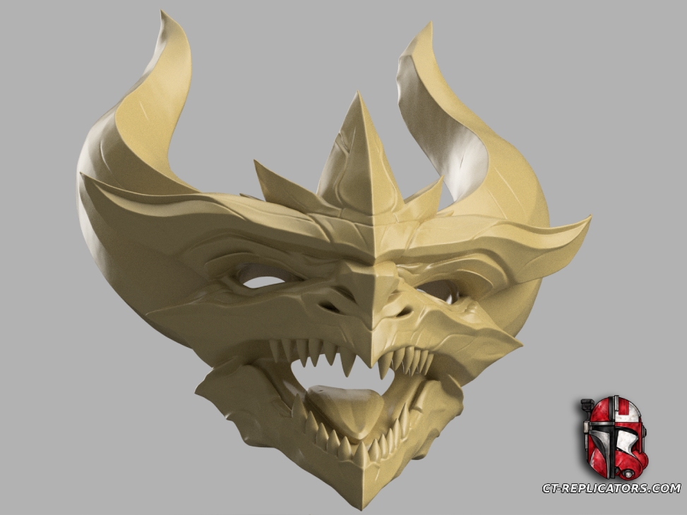 STL 3D Print Files Dragon Guardian Galio Mask (head) - League Of Legends Cosplay 1:1 Replica