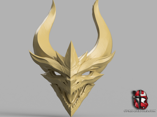 STL 3D Print Files Dragon Guardian Galio Mask (head) - League Of Legends Cosplay 1:1 Replica