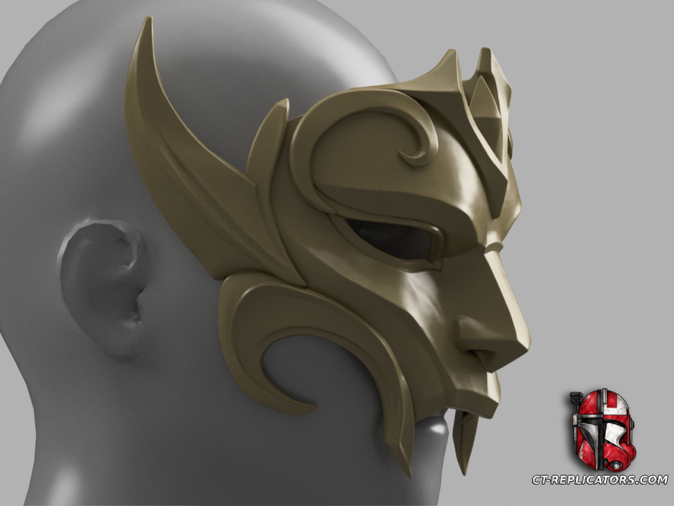 STL 3D Print Files Brand Prestige Debonaire Mask - League Of Legends Cosplay 1:1 Replica
