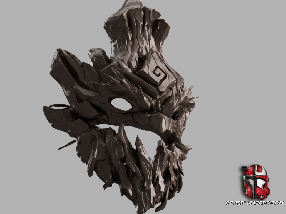 STL 3D Print Files Maokai Mask (head) - League Of Legends Cosplay 1:1 Replica