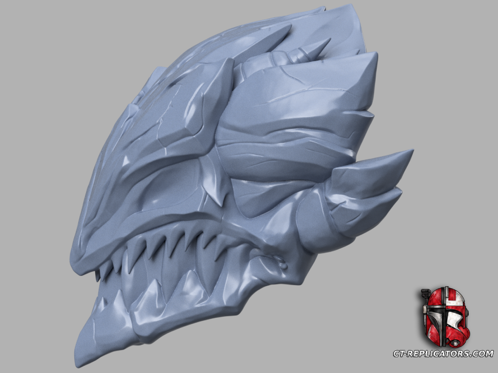 STL 3D Print Files Death Blossom Kha’Zix Head trophy - League Of Legends 1:1 scale