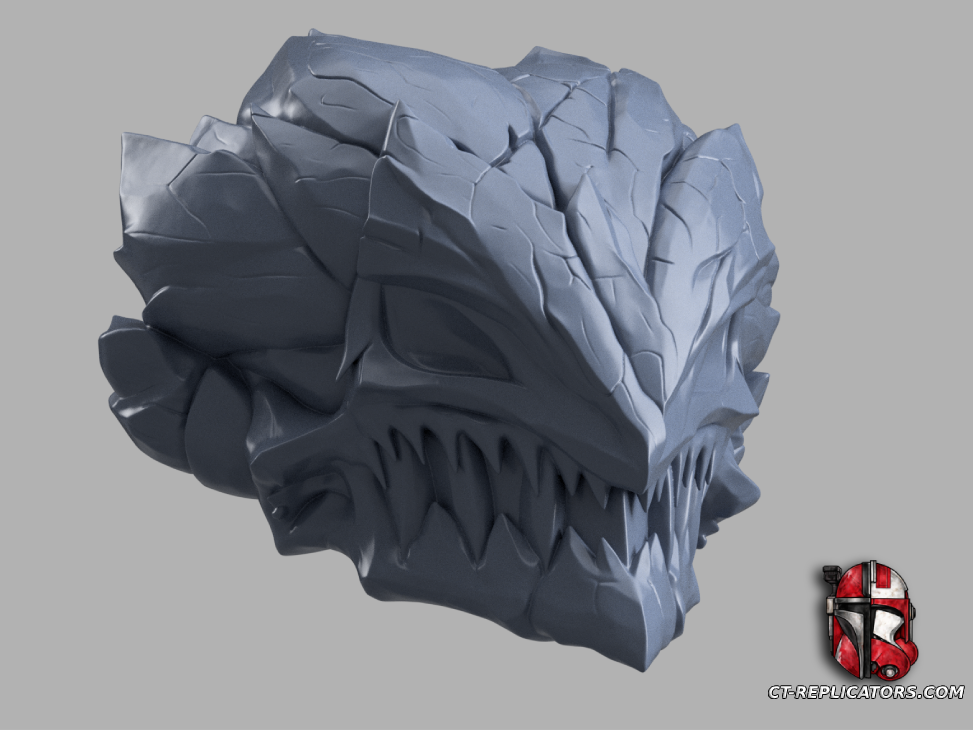 STL 3D Print Files Death Blossom Kha’Zix Head trophy - League Of Legends 1:1 scale