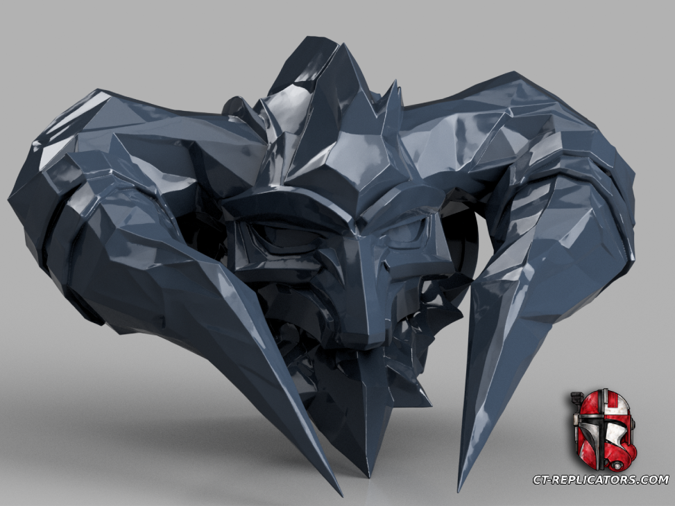 STL 3D Print Files Blackfrost Alistar Head trophy - League Of Legends 1:1 scale
