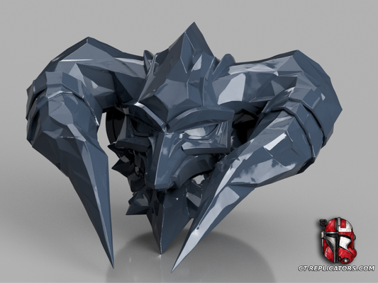 STL 3D Print Files Blackfrost Alistar Head trophy - League Of Legends 1:1 scale