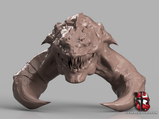 STL 3D Print Files Starcraft 2 - Zergling Head trophy 1:1 Scale
