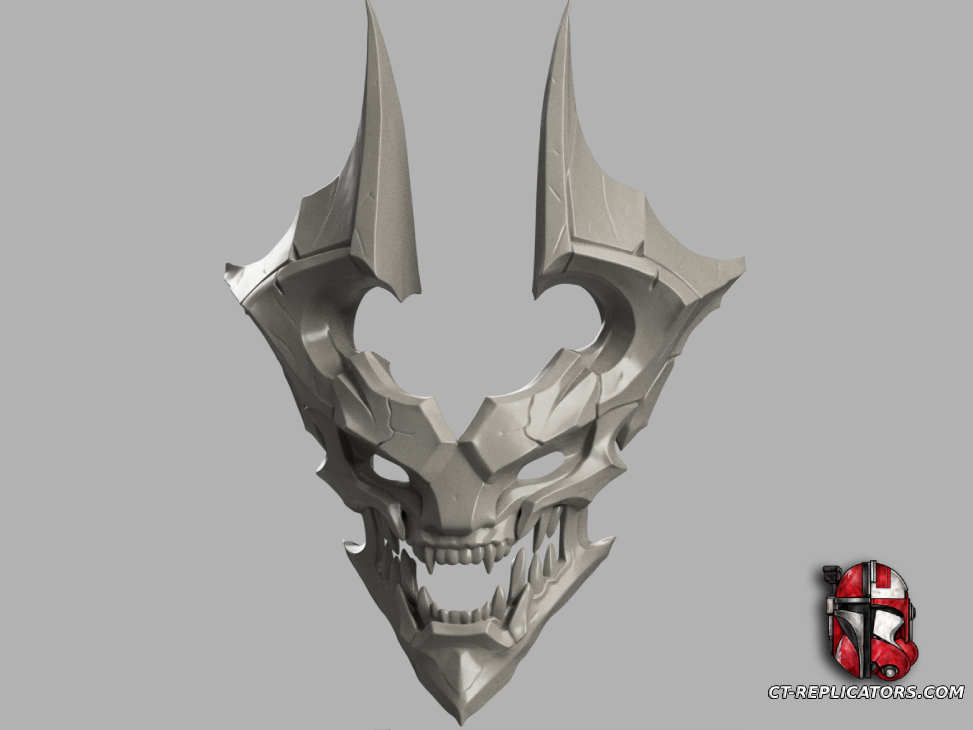 STL 3D Print Files Vision of the fallen Tryndamere mask - League Of Legends Cosplay 1:1 Replica