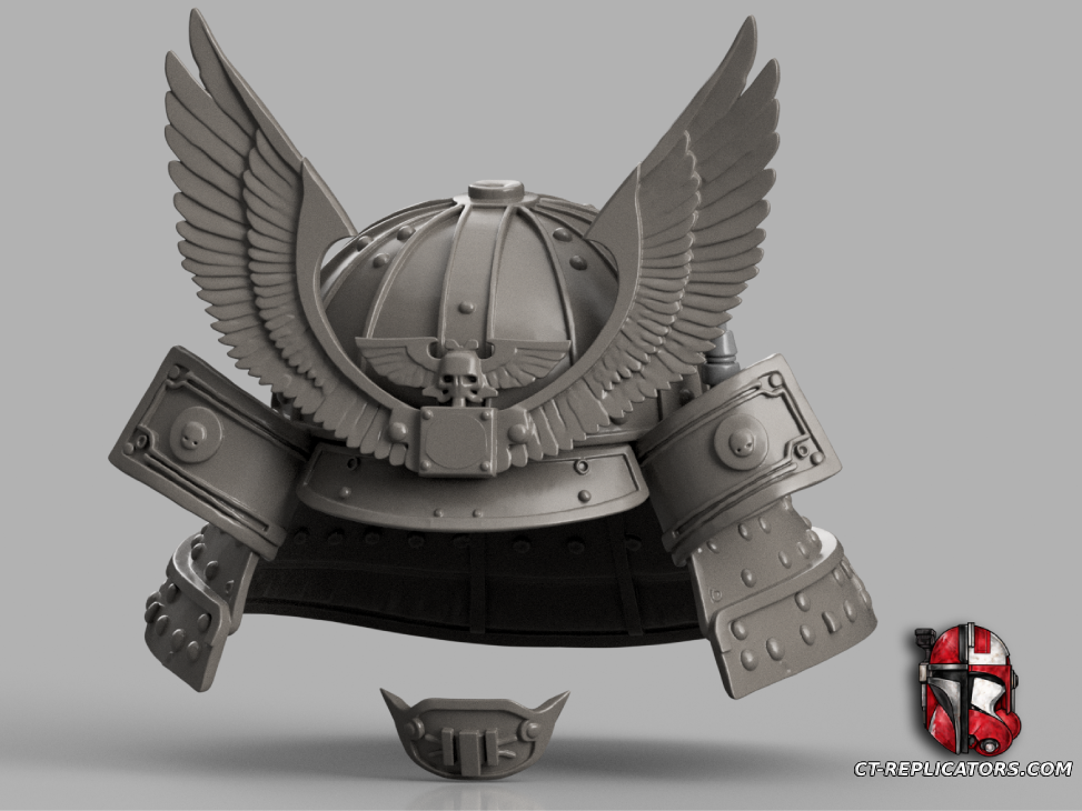 STL 3D Print Files Imperial Samurai Helmet Cosplay Replica 1:1