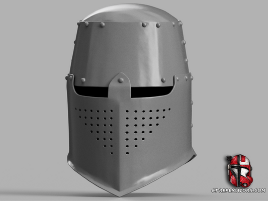 Knight Medieval Helmet Templar Tophelm 1:1 Cosplay Replica
