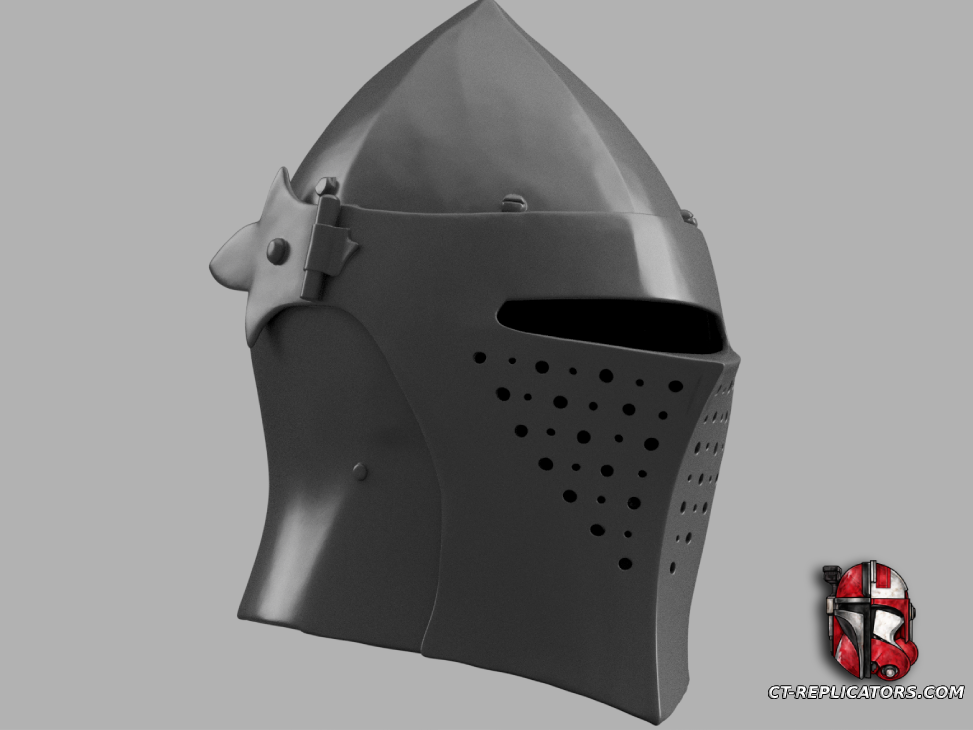 Medieval Helmet Visored Barbuta 1:1 Cosplay Replica
