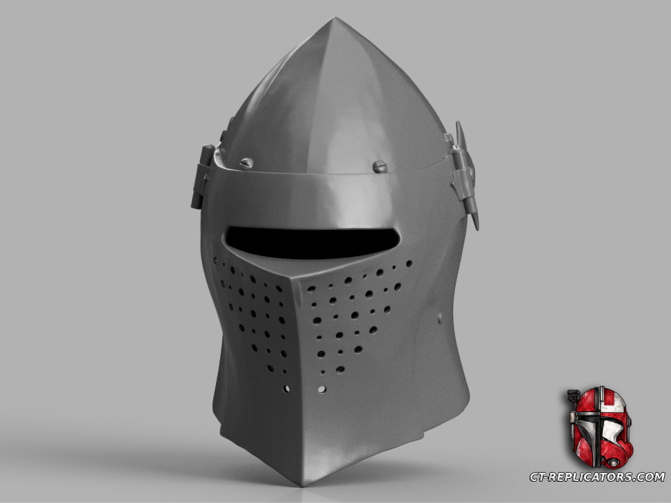 Medieval Helmet Visored Barbuta 1:1 Cosplay Replica