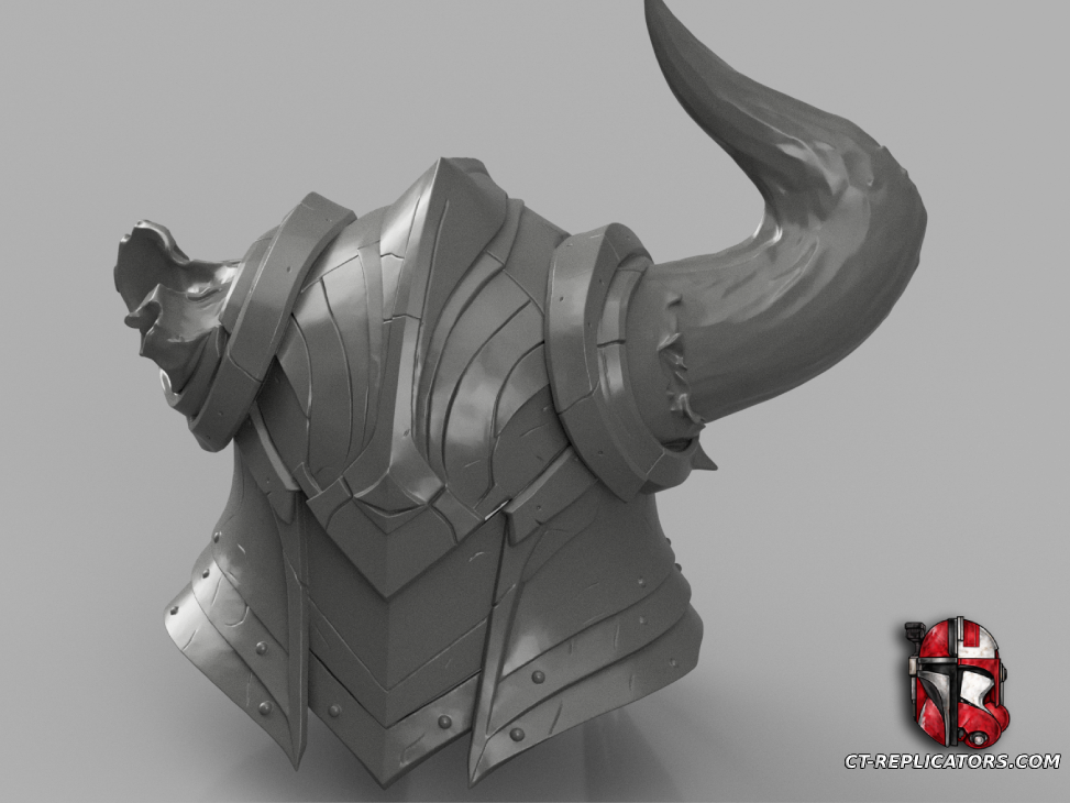 STL 3D Print Files Sejuani Helmet - League Of Legends Cosplay 1:1 Replica