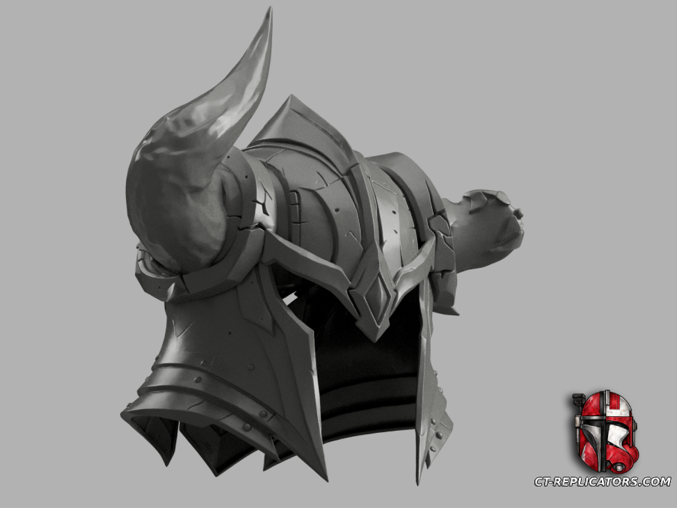 STL 3D Print Files Sejuani Helmet - League Of Legends Cosplay 1:1 Replica