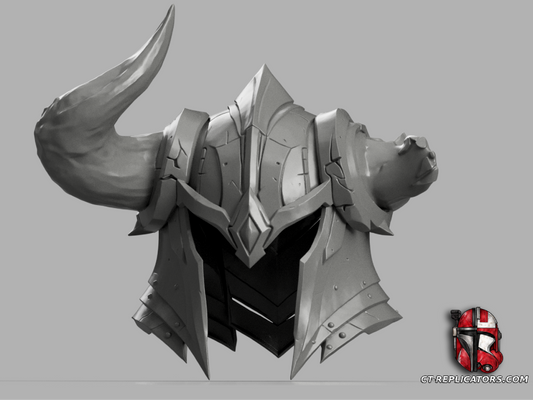 STL 3D Print Files Sejuani Helmet - League Of Legends Cosplay 1:1 Replica