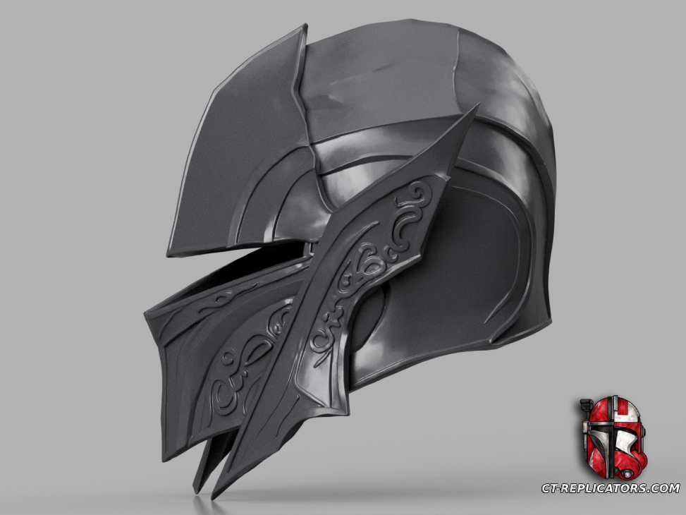 STL 3D Print Files Elder Scrolls Skyrim Ebony Helmet Cosplay 1:1 Replica