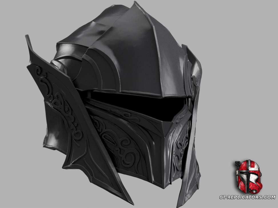 STL 3D Print Files Elder Scrolls Skyrim Ebony Helmet Cosplay 1:1 Replica