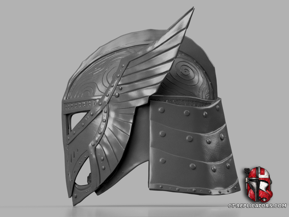 STL 3D Print Files Elder Scrolls Skyrim Steel Plate Helmet Cosplay 1:1 Replica
