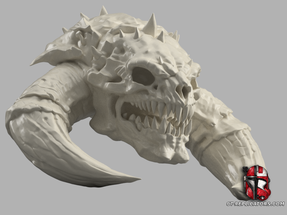 STL 3D Print Files Starcraft 2 - Zergling Skull trophy 1:1 Scale