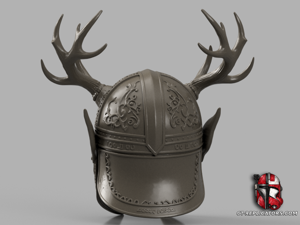 STL 3D Print Files Elven Antler Helmet Medieval Fantasy 1:1 Cosplay Replica