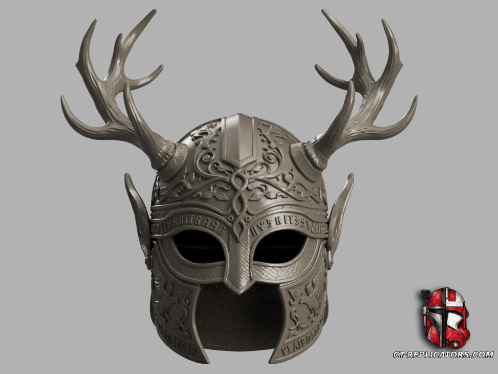 STL 3D Print Files Elven Antler Helmet Medieval Fantasy 1:1 Cosplay Replica