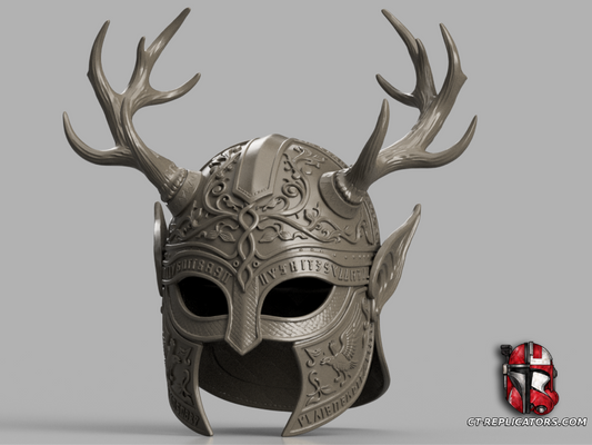 STL 3D Print Files Elven Antler Helmet Medieval Fantasy 1:1 Cosplay Replica