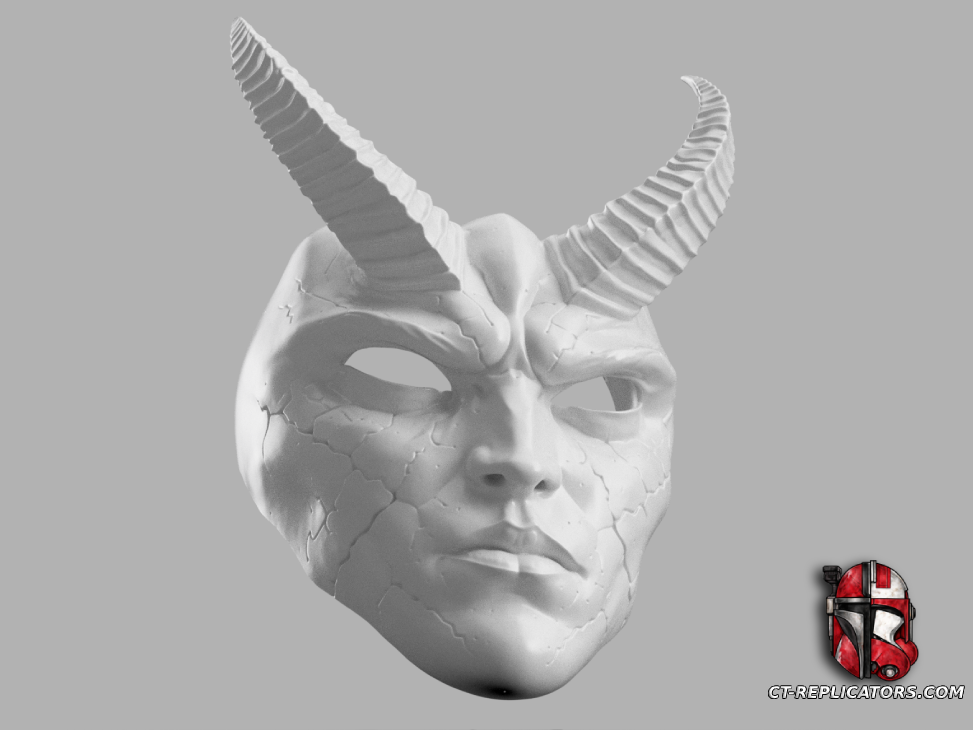 STL 3D Print Files Aeldari Harlequin Mask 1:1 Cosplay Replica