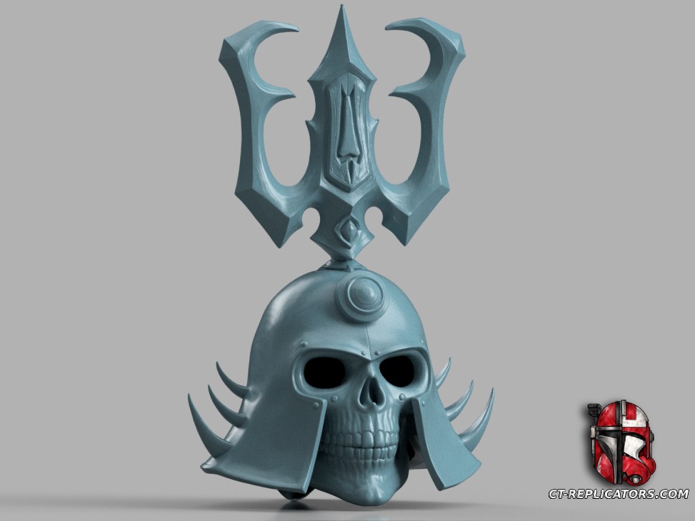 STL 3D Print Files AOS Ossiarch Mortisan Skull Helmet 1:1 Cosplay Replica