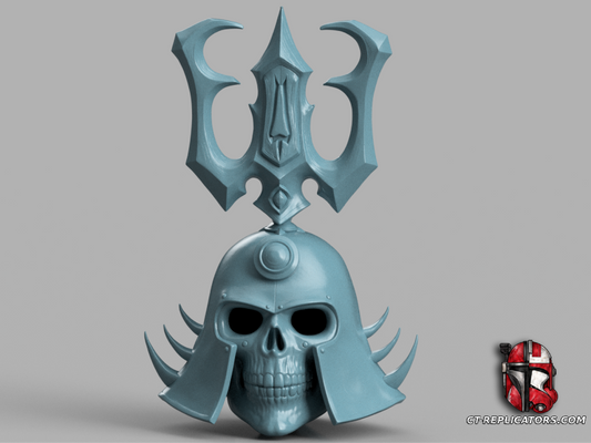 STL 3D Print Files AOS Ossiarch Mortisan Skull Helmet 1:1 Cosplay Replica