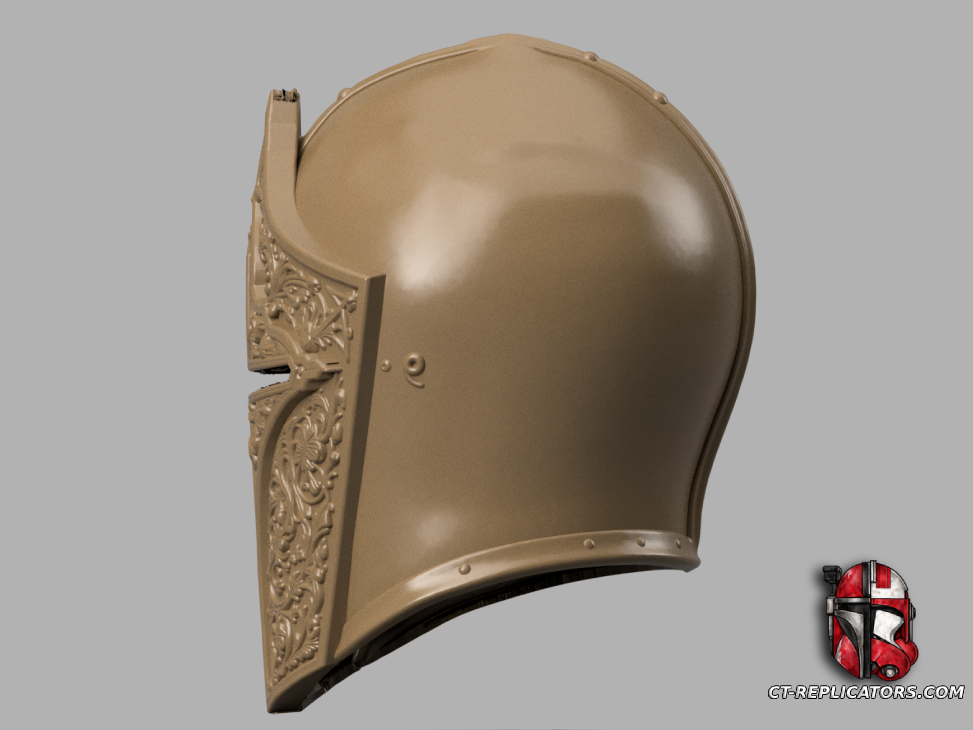 STL 3D Print Files Pope Crusader Champion Helmet 1:1 Cosplay Replica