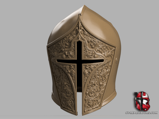 STL 3D Print Files Pope Crusader Champion Helmet 1:1 Cosplay Replica