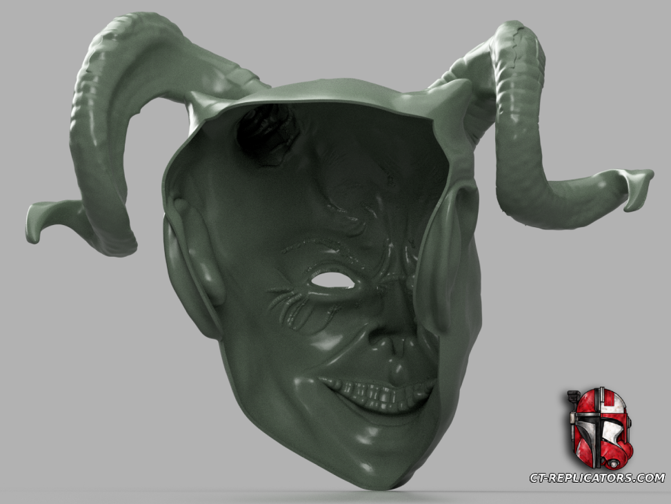 STL 3D Print Files Female Haunted Witch Face mask 1:1 Cosplay Replica