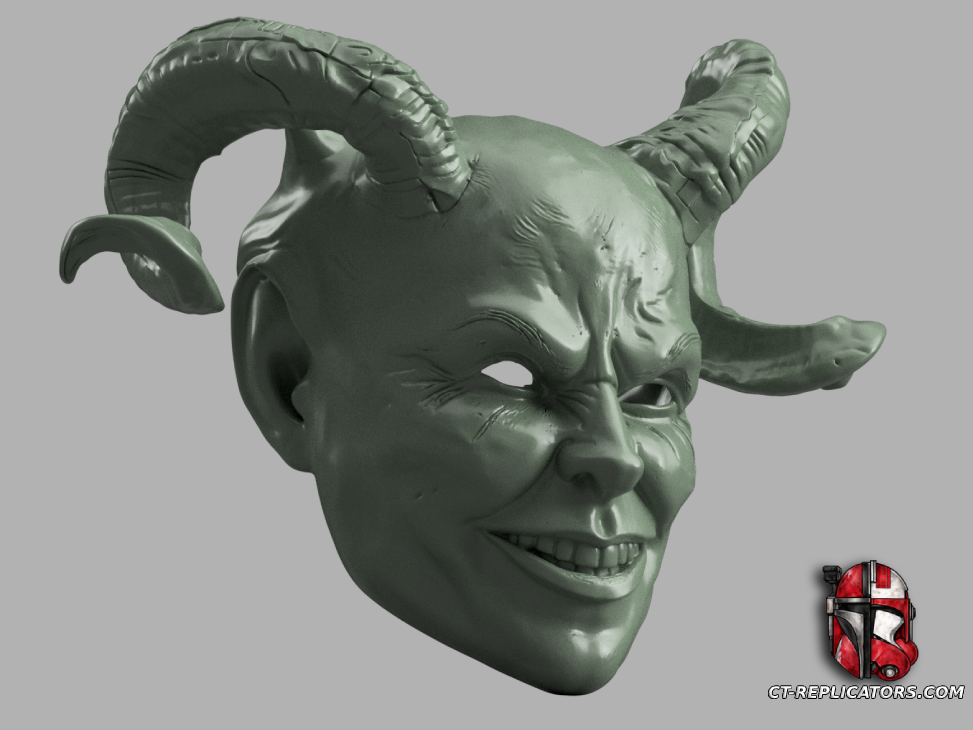 STL 3D Print Files Female Haunted Witch Face mask 1:1 Cosplay Replica