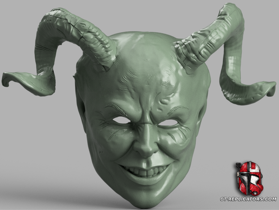 STL 3D Print Files Female Haunted Witch Face mask 1:1 Cosplay Replica