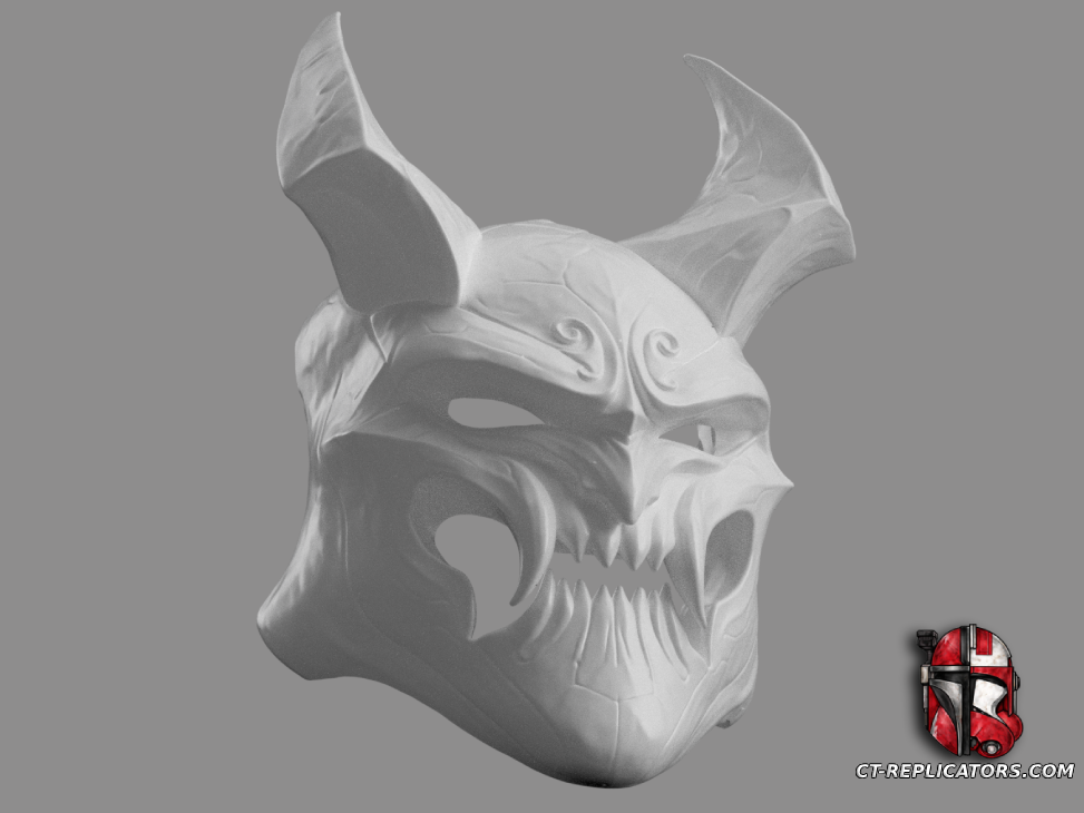 STL 3D Print Files Blood Moon SHEN mask - League Of Legends Cosplay 1:1 Replica