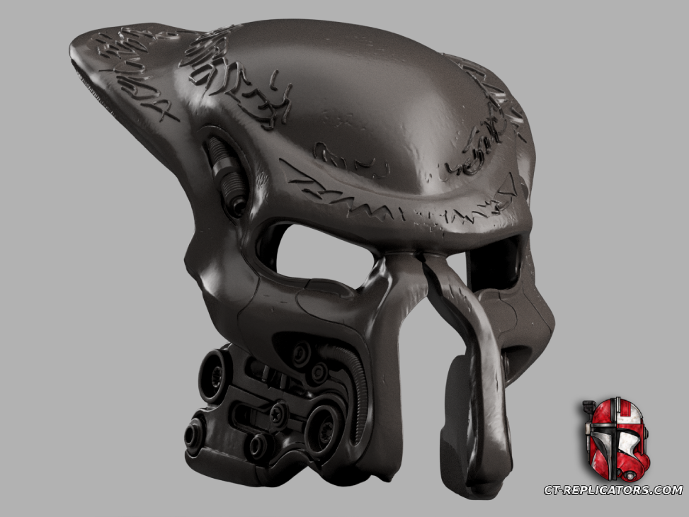 STL 3D Print Files Eldar Ancient Ceremonial Predator Bio Mask (Helmet) Cosplay 1:1 Replica
