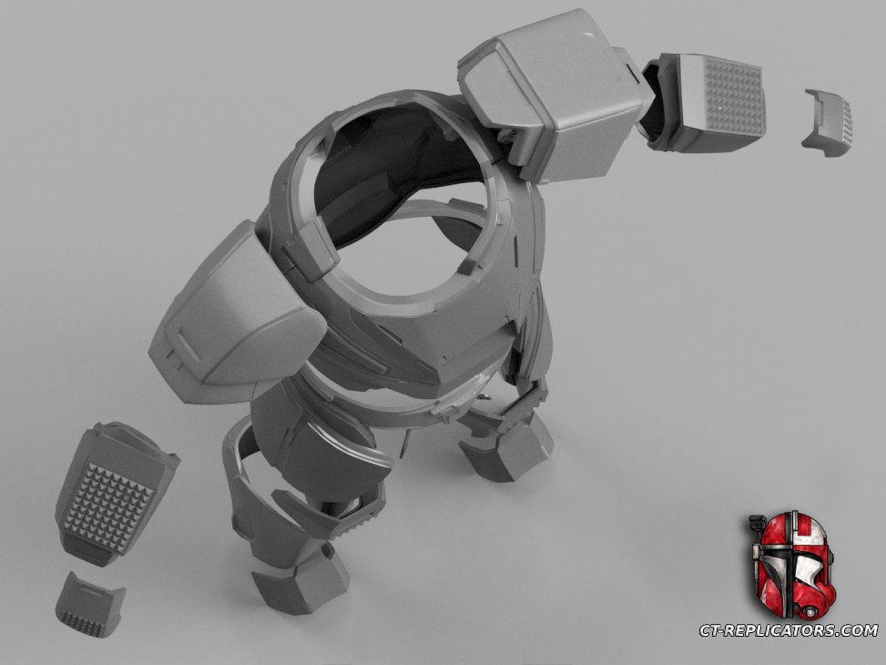 STL 3D Print Files Helldivers 2 - SA-8 Ram Armor Cosplay 1:1 Replica