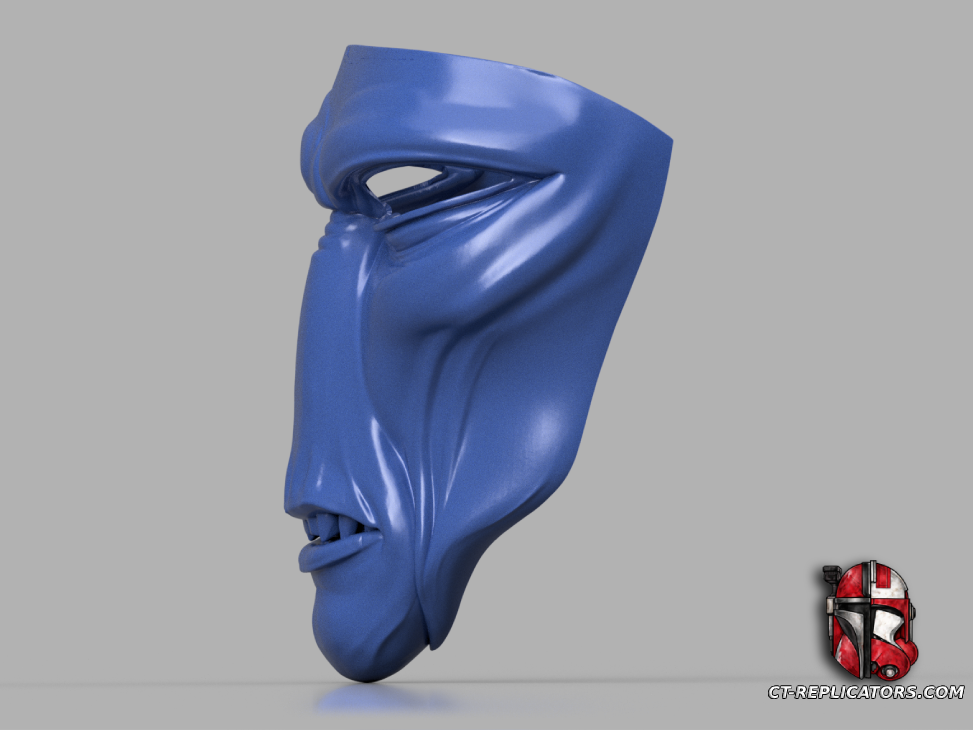 STL 3D Print Files Star Wars Cad Bane Face Clone Wars TCW 1:1 Cosplay Replica