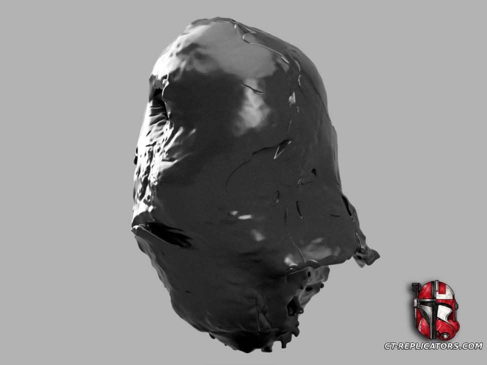 STL 3D Print FIles Star Wars Darth Vader melted helmet 1:1 Replica