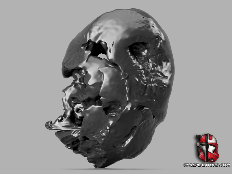 STL 3D Print FIles Star Wars Darth Vader melted helmet 1:1 Replica