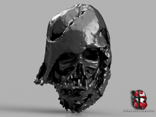 STL 3D Print FIles Star Wars Darth Vader melted helmet 1:1 Replica