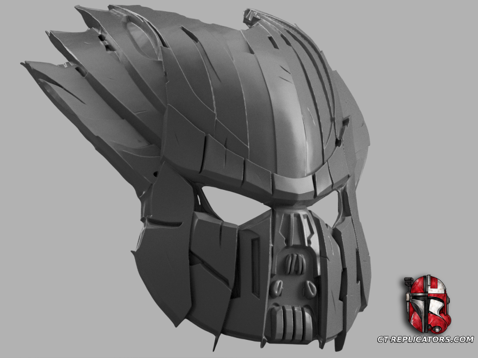 STL 3D Print Files BAD LANDS Father Concept 09 Predator Bio Mask (Helmet) Cosplay 1:1 Replica