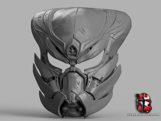 STL 3D Print Files Bad Blood Predator Stalker Bio Mask (Helmet) Cosplay 1:1 Replica