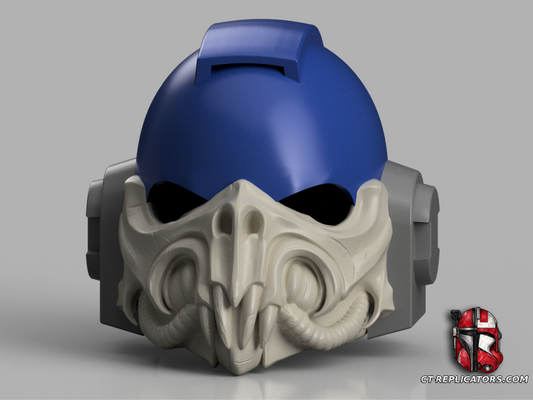 STL 3D Print Files Night Lord Space Marine Helmet MK6 Veteran 1:1 Replica Cosplay