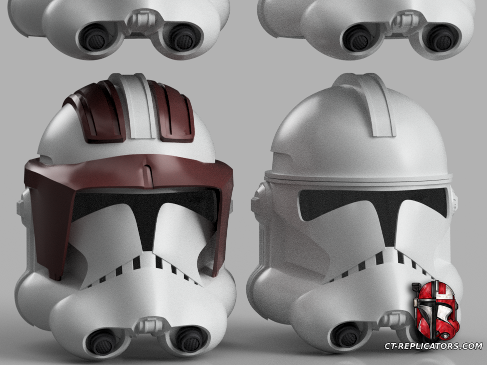 STL 3D Print Files Clone Trooper helmet ROTS Heavy Officer Specialist Phase 2 1:1 Star Wars Cosplay PACK